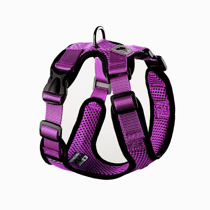 KFX-3462205 Reflective Mesh I-shaped Dog Chest Harness – Breathable & Lightweight, Available in Multiple Colors