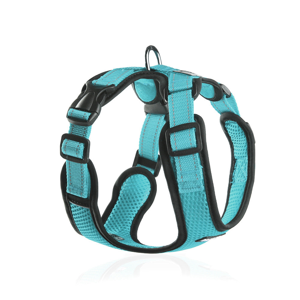 KFX-3462205 Reflective Mesh I-shaped Dog Chest Harness – Breathable & Lightweight, Available in Multiple Colors