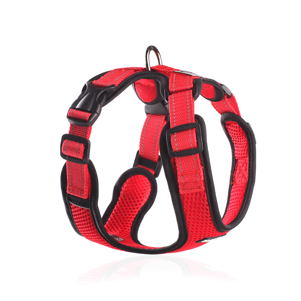 KFX-3462205 Reflective Mesh I-shaped Dog Chest Harness – Breathable & Lightweight, Available in Multiple Colors