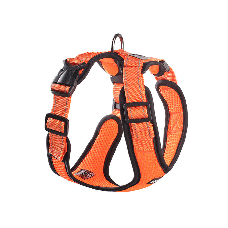 KFX-3462205 Reflective Mesh I-shaped Dog Chest Harness – Breathable & Lightweight, Available in Multiple Colors