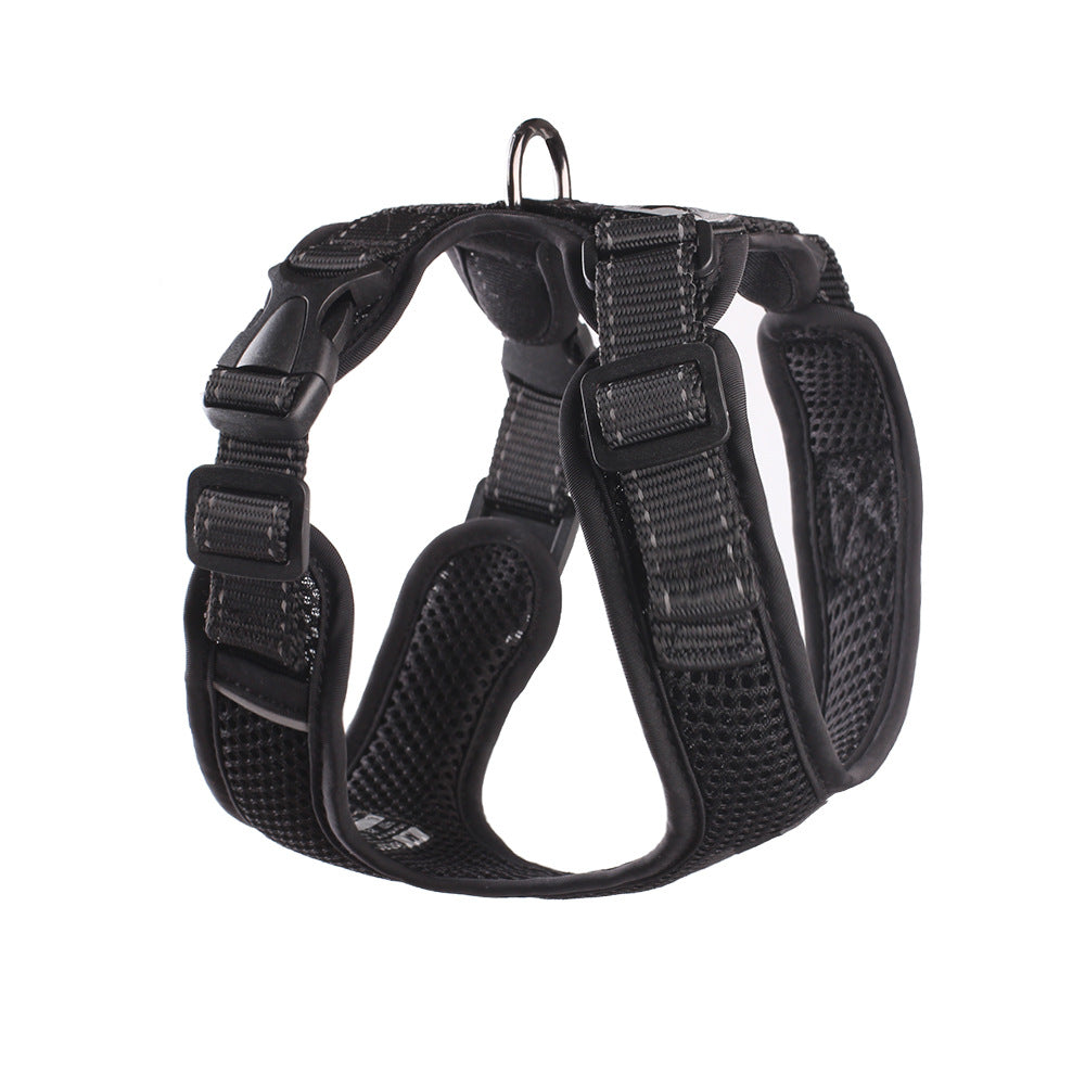 KFX-3462205 Reflective Mesh I-shaped Dog Chest Harness – Breathable & Lightweight, Available in Multiple Colors