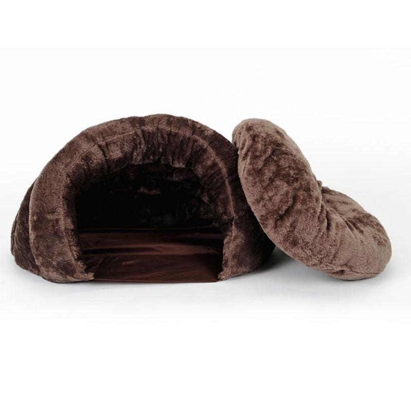 KFX-3462973 Removable and Washable Pet Nest for Cats and Dogs in Light Gray and Brown