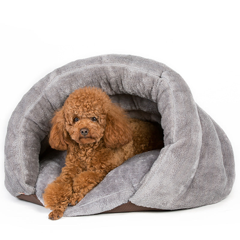 KFX-3462973 Removable and Washable Pet Nest for Cats and Dogs in Light Gray and Brown
