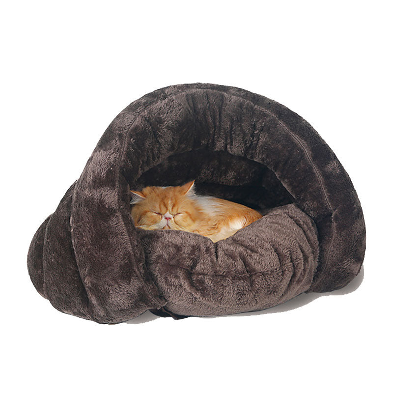 KFX-3462973 Removable and Washable Pet Nest for Cats and Dogs in Light Gray and Brown