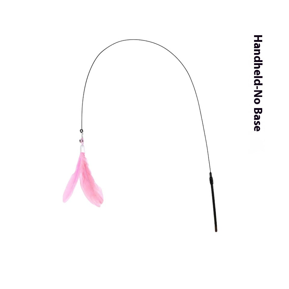 KFX-3463741 Suction Cup Cat Teaser with Bell and Replaceable Feather - Available in Multiple Colors