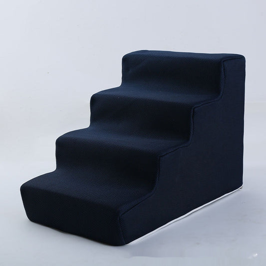 KFX-3466173 Pet Cat & Dog Stair Ladder - Folding Non-Slip Design, Multiple Colors & Sizes Available