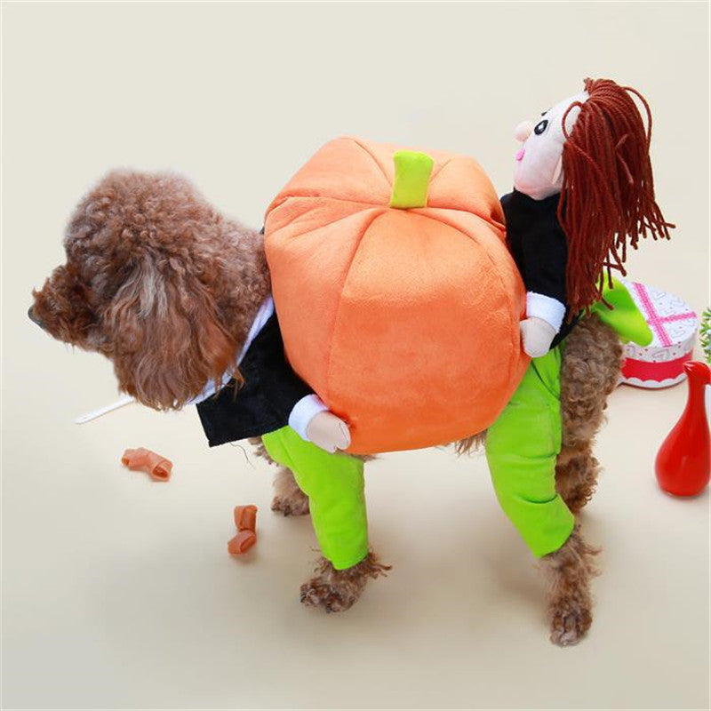 KFX-3467069 Cute Pet Halloween Pumpkin Costume for Autumn and Winter Wear