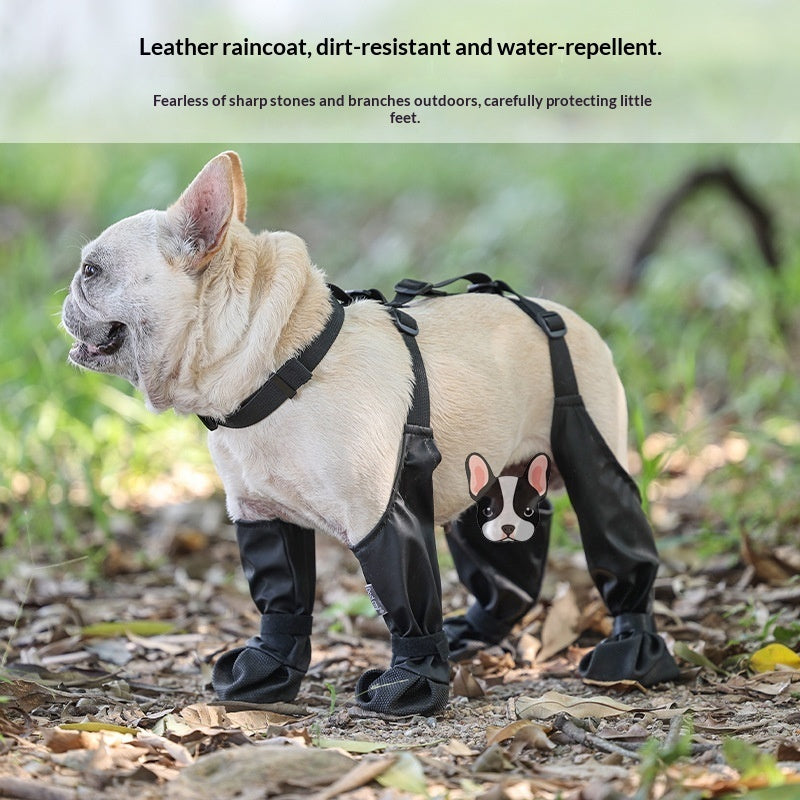 KFX-3467453 Outdoor Waterproof Pet Dog Shoes - Anti-Dirty Casual Footwear in Black, Size S, M, L