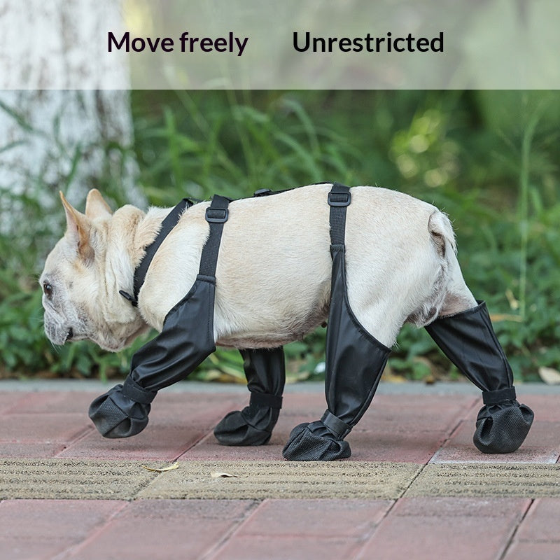 KFX-3467453 Outdoor Waterproof Pet Dog Shoes - Anti-Dirty Casual Footwear in Black, Size S, M, L