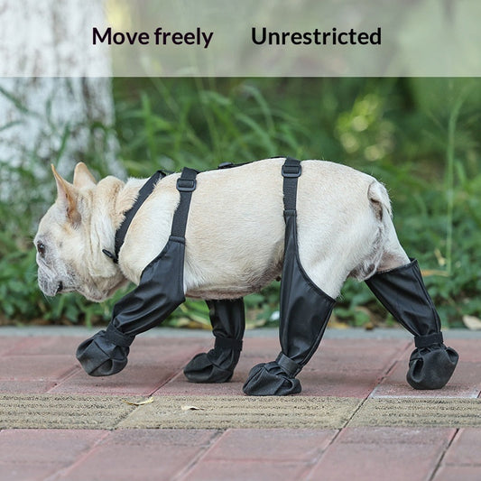 KFX-3467453 Outdoor Waterproof Pet Dog Shoes - Anti-Dirty Casual Footwear in Black, Size S, M, L