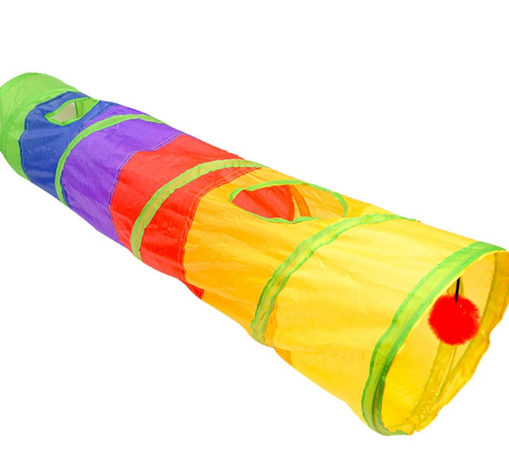 KFX-3467965 Extra Long Cat Tunnel - Foldable, Easy to Clean, 25 x 120 cm, Lightweight Design