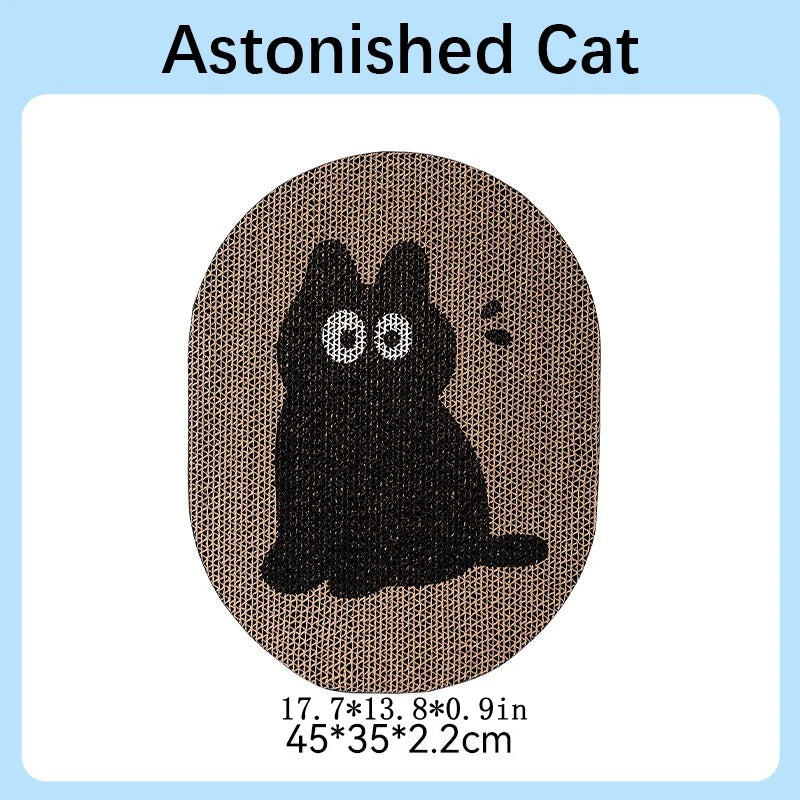 KFX-3468861 Blue Clouds Cartoon Sticky Wall Scratching Board for Cats - Furniture Protection and Play Surface