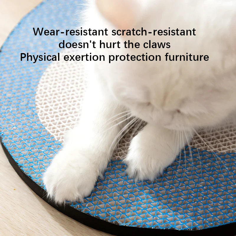 KFX-3468861 Blue Clouds Cartoon Sticky Wall Scratching Board for Cats - Furniture Protection and Play Surface