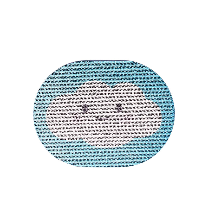 KFX-3468861 Blue Clouds Cartoon Sticky Wall Scratching Board for Cats - Furniture Protection and Play Surface