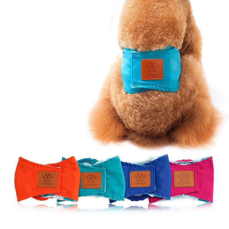 KFX-3469245 Anti-Harassment Physiology Pants for Male Dogs - Solid Color Cotton Safety Wear