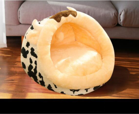 KFX-3472701 Suede Cat House for 5-7 Cats, Cozy and Stylish Pet Shelter