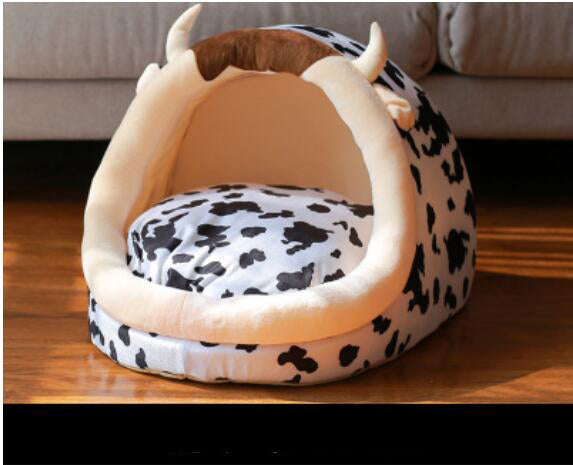 KFX-3472701 Suede Cat House for 5-7 Cats, Cozy and Stylish Pet Shelter