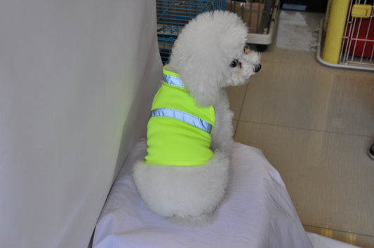 KFX-3472829 Reflective Safety Vest for Dogs - Fluorescent Yellow/Orange, Sizes S, M, L
