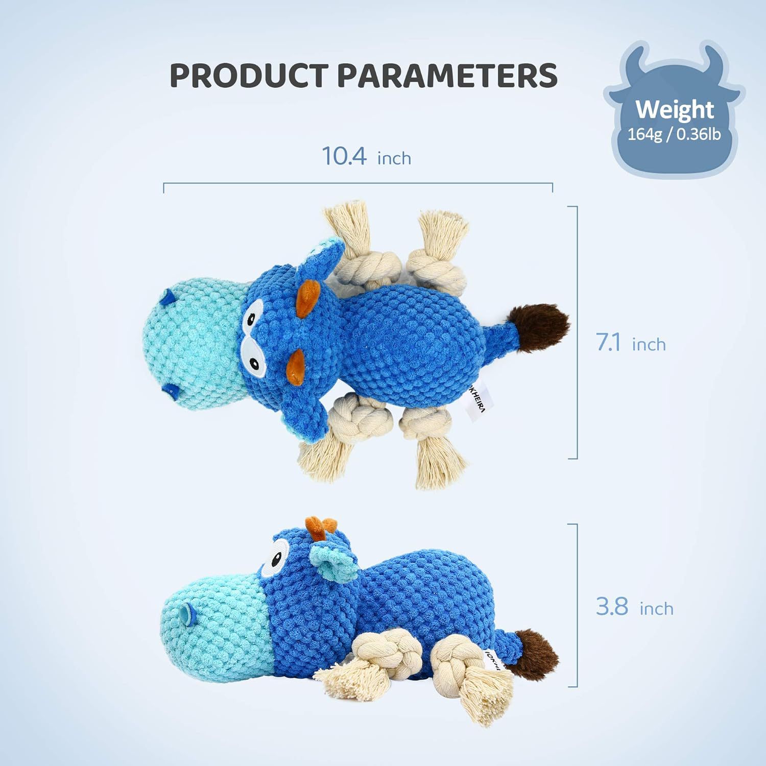 KFX-3475901 Durable Plush Squeaky Dog Toy for Aggressive Chewers – Ideal for Large Breeds