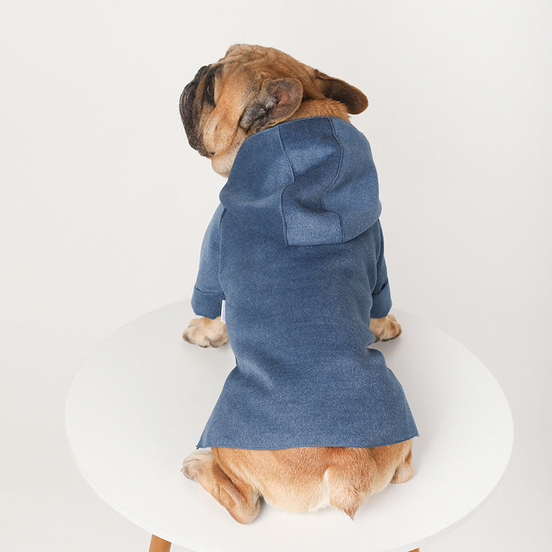 KFX-3476797 Cozy Woolen Coat for Dogs – Warm & Simple Design in Blue or Pink
