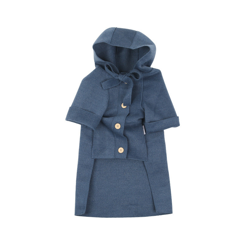 KFX-3476797 Cozy Woolen Coat for Dogs – Warm & Simple Design in Blue or Pink