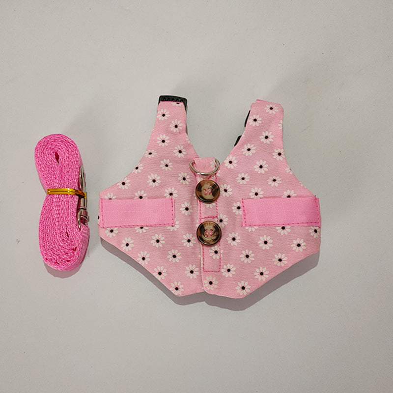 KFX-3478205 Pet Chest Strap with Rabbit Design and Traction Rope – Various Dress Styles Available