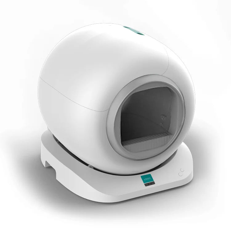 KFX-348179 Automatic Self-Cleaning Cat Litter Box with 65L Capacity and Wi-Fi Control