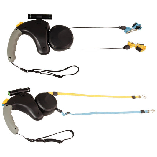 KFX-3483965 Double-Ended Traction Rope for Dogs – Adjustable 3m Length with Scalable Handle