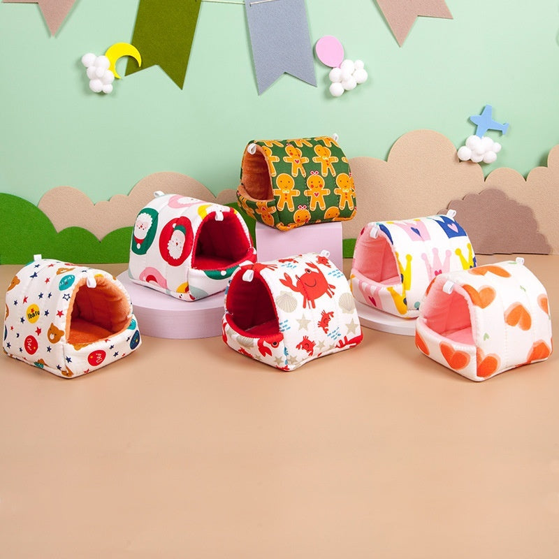 KFX-3484221 Warm Winter Bird Nest for Small Pets - Soft Cotton and Sponge with Various Designs