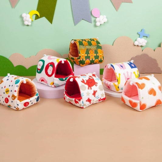 KFX-3484221 Warm Winter Bird Nest for Small Pets - Soft Cotton and Sponge with Various Designs