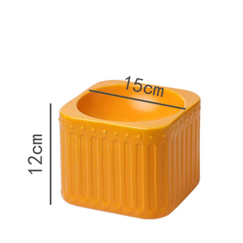 KFX-3484349 Ceramic Cat Bowl with High Foot Design for Easy Feeding and Reduced Upset, Available in Multiple Colors