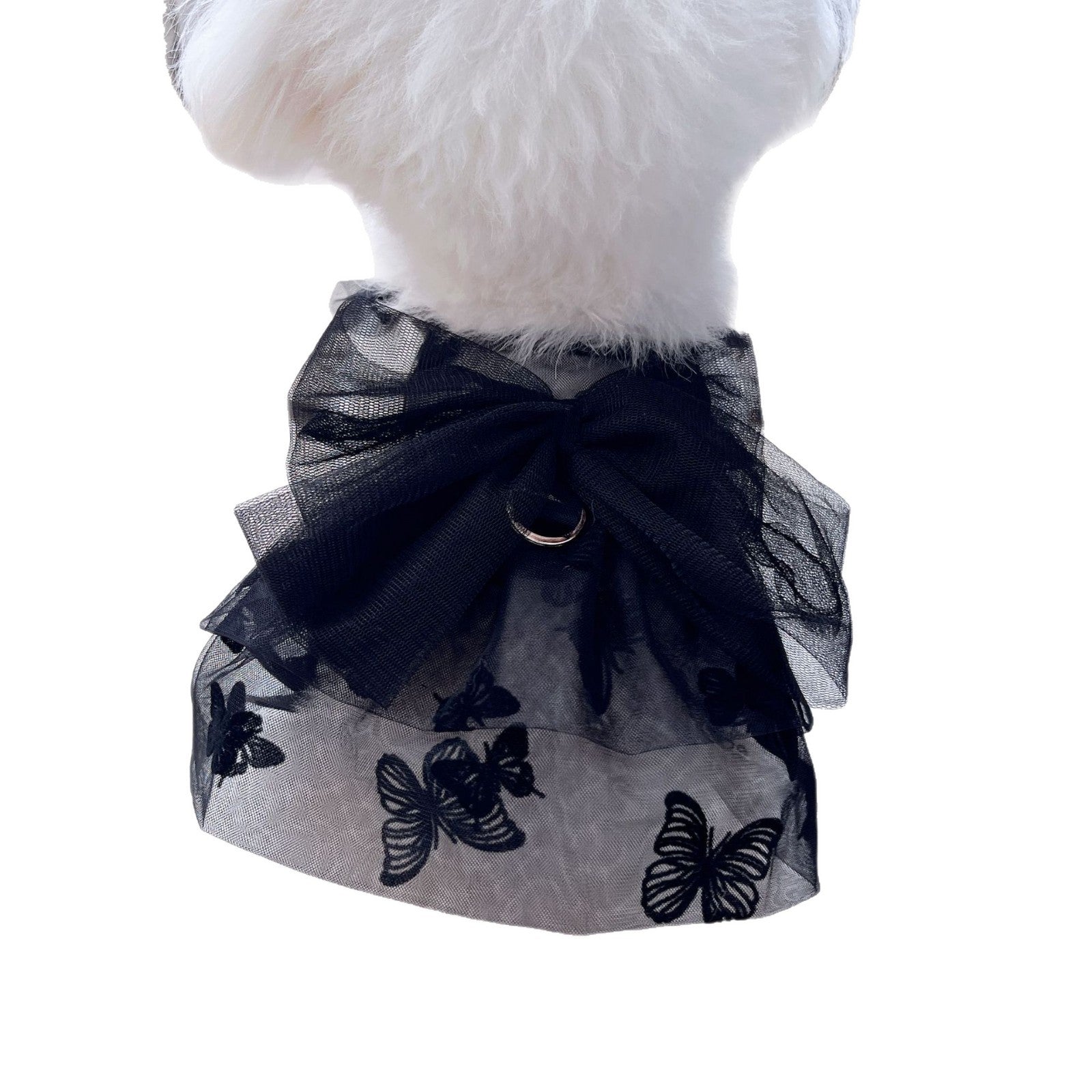 KFX-3484733 Princess Tulle Skirt for Pets – Black Gauze Dog and Cat Clothing in Various Sizes