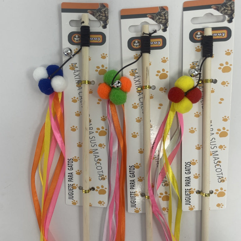 KFX-3484989 Interactive Cat Teaser Stick with Pole for Engaging Playtime