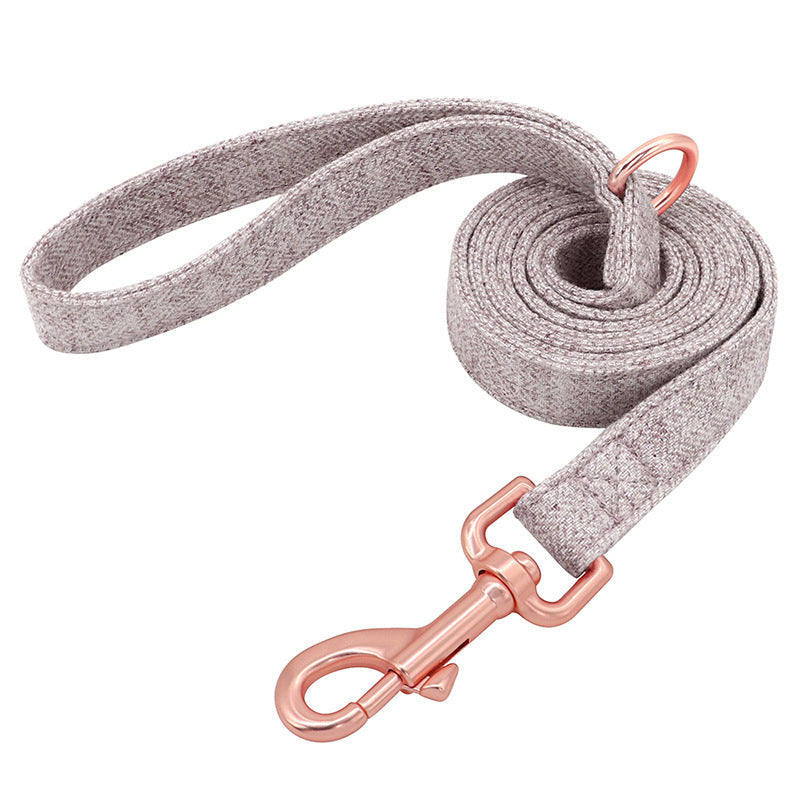 KFX-3486013 Personalized Anti-Lost Pet Dog Collar with Leash in Various Colors for Medium and Large Dogs