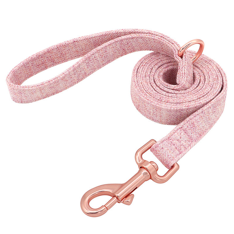 KFX-3486013 Personalized Anti-Lost Pet Dog Collar with Leash in Various Colors for Medium and Large Dogs
