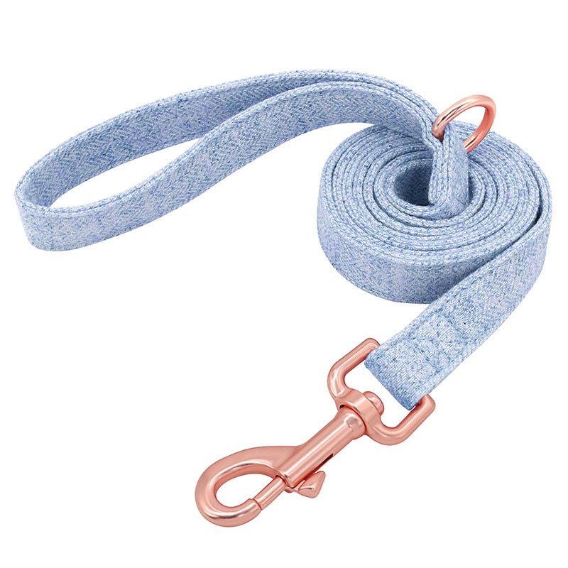 KFX-3486013 Personalized Anti-Lost Pet Dog Collar with Leash in Various Colors for Medium and Large Dogs