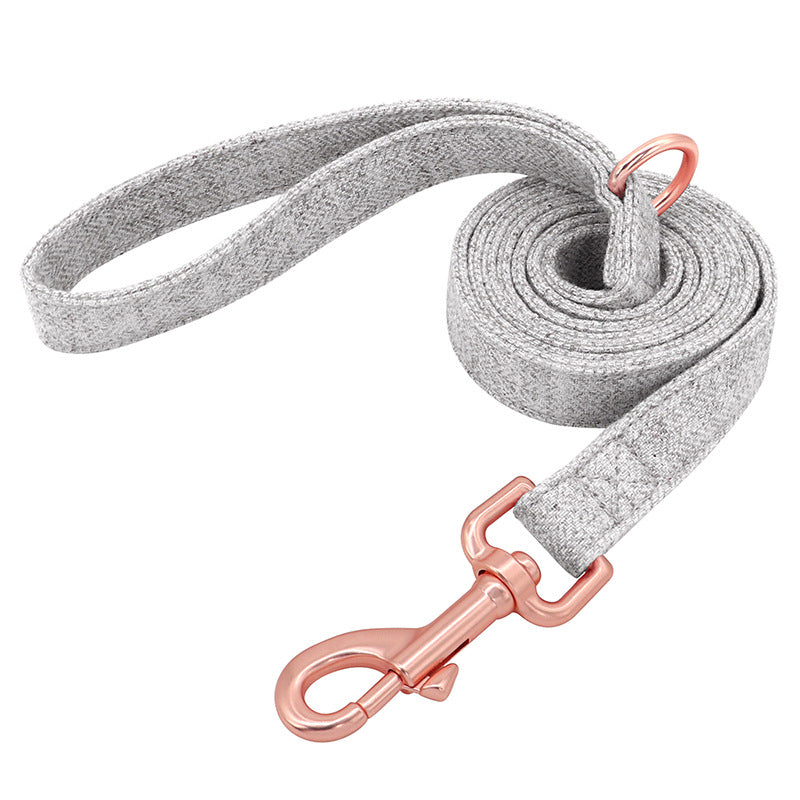 KFX-3486013 Personalized Anti-Lost Pet Dog Collar with Leash in Various Colors for Medium and Large Dogs