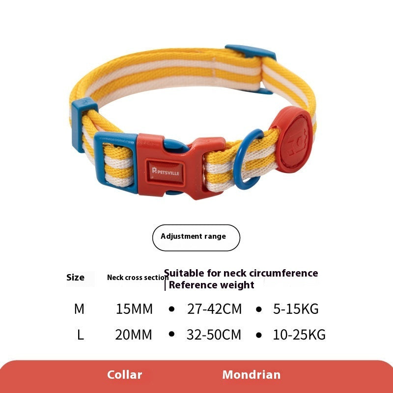 KFX-3487421 Retro Hand-Holding Rope Dog Collar Vest for Small and Medium-Sized Dogs