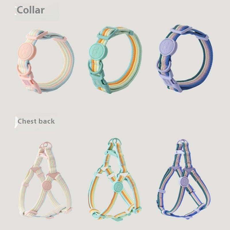 KFX-3487421 Retro Hand-Holding Rope Dog Collar Vest for Small and Medium-Sized Dogs