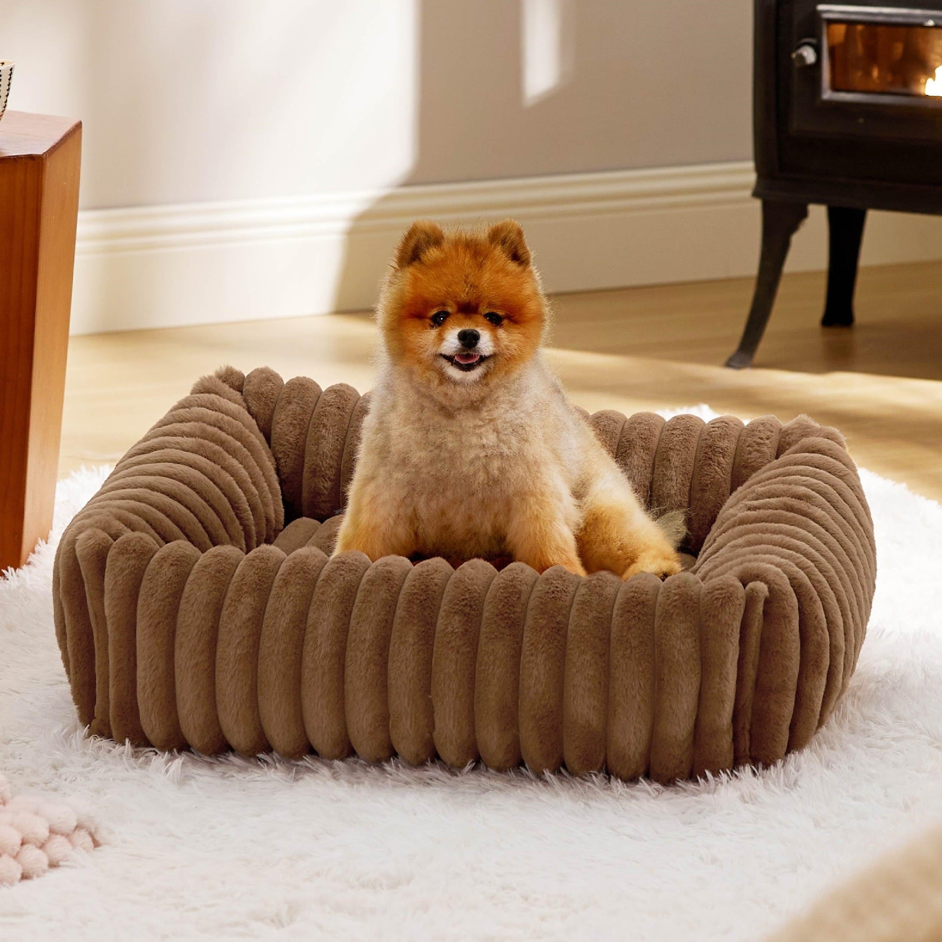 KFX-3489981 All-Season Warm Plush Pet Bed for Dogs and Cats - Multiple Colors Available