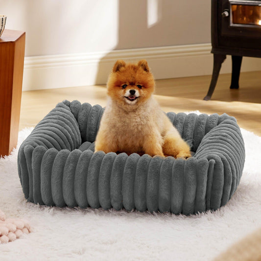 KFX-3489981 All-Season Warm Plush Pet Bed for Dogs and Cats - Multiple Colors Available