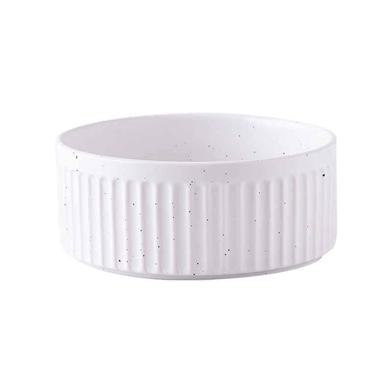 KFX-3490109 Ceramic Dog Food Bowl Set in Multiple Sizes with Coordinating Trays