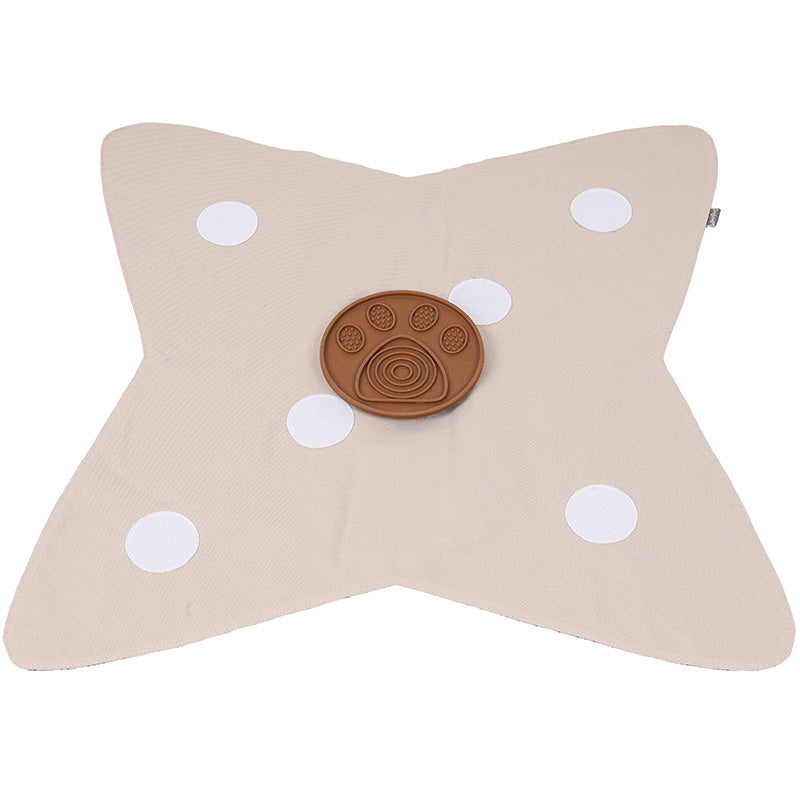 KFX-3490749 Multi-Size Sniffing Pet Mats for Slow Feeding and Training - Beige, Turquoise, Orange Blue Felt Design