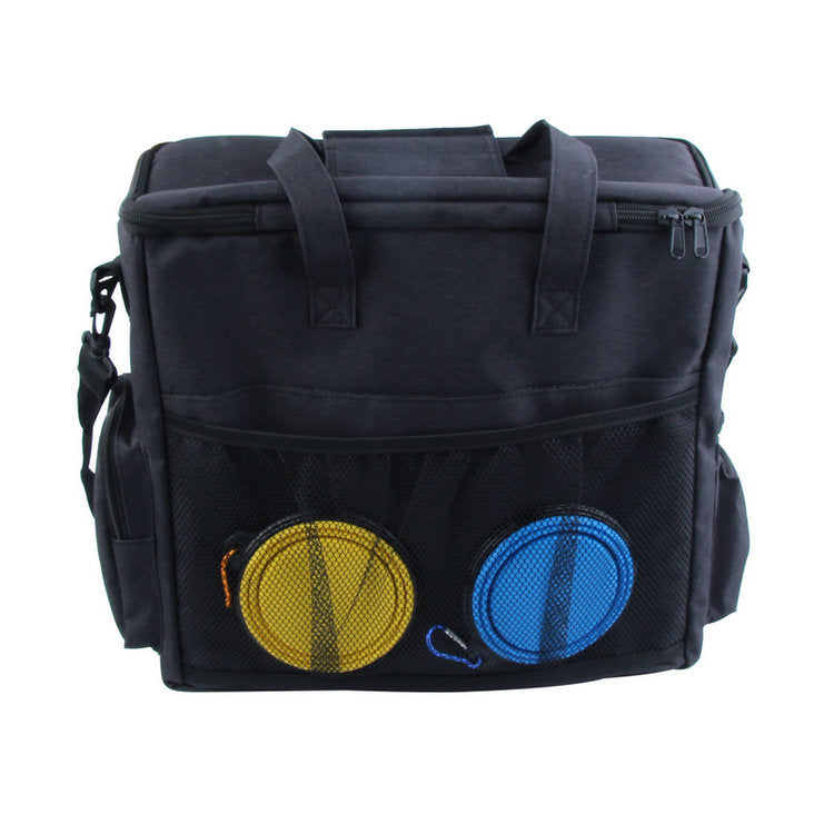 KFX-3492157 Portable Dog Food Carrying Shoulder Bag - 17L Travel Storage for Dogs, Gray or Black