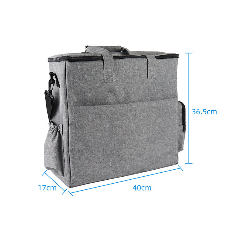 KFX-3492157 Portable Dog Food Carrying Shoulder Bag - 17L Travel Storage for Dogs, Gray or Black