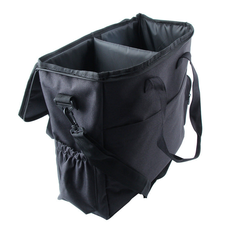 KFX-3492157 Portable Dog Food Carrying Shoulder Bag - 17L Travel Storage for Dogs, Gray or Black