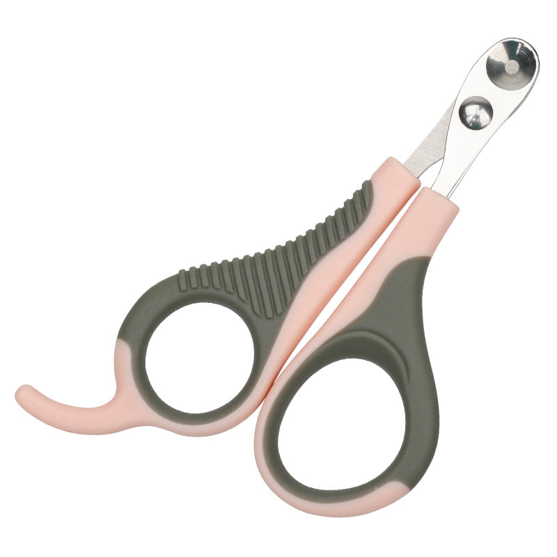 KFX-3493693 Portable Plastic Pet Nail Clipper - Sweet Peach Pink, Haze Blue, Olive Green