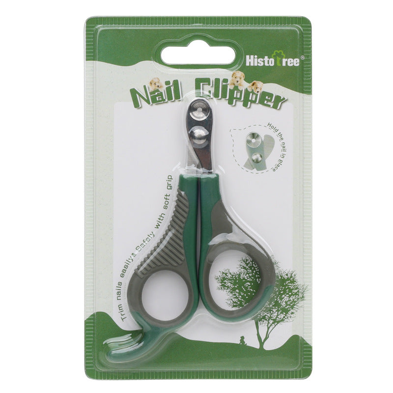 KFX-3493693 Portable Plastic Pet Nail Clipper - Sweet Peach Pink, Haze Blue, Olive Green