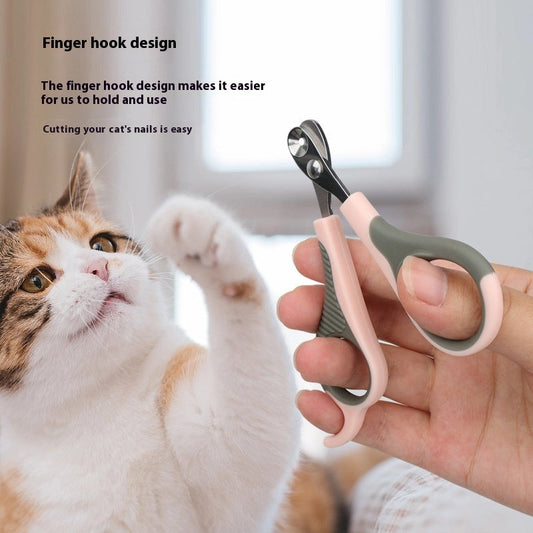 KFX-3493693 Portable Plastic Pet Nail Clipper - Sweet Peach Pink, Haze Blue, Olive Green