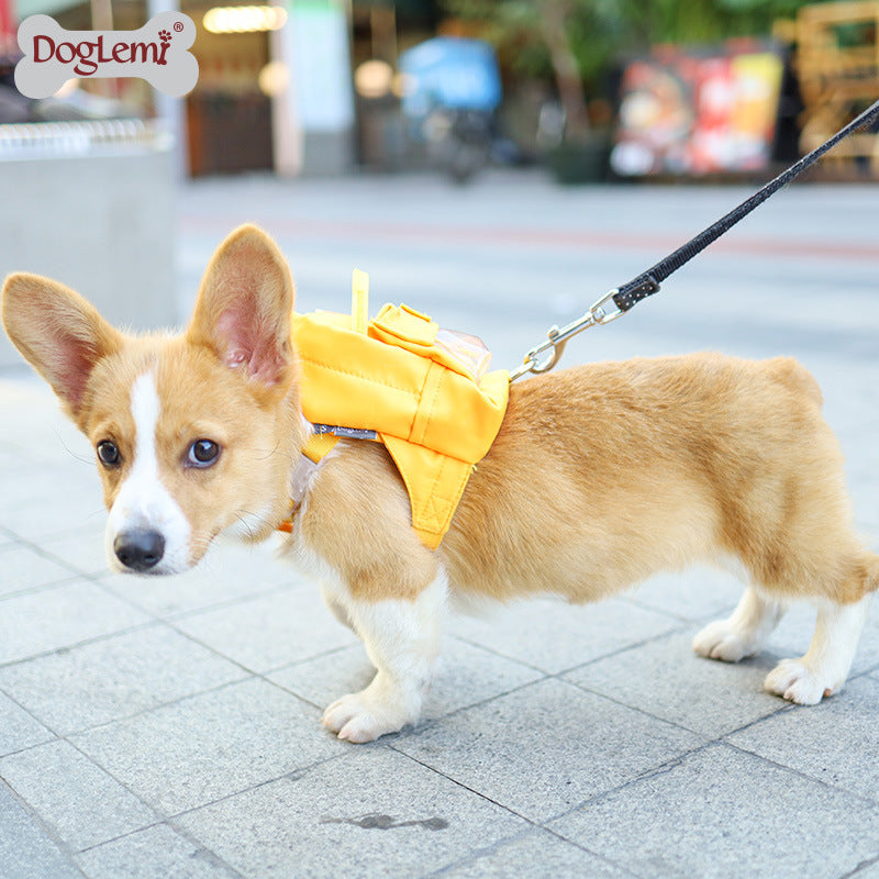 KFX-3495485 Trendy Chest Strap Travel Bag for Cats and Puppies, Waterproof TPE Material, Available in Yellow, Blue, Green